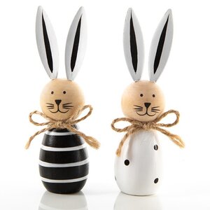 Набор декоративных фигурок Кролики Black and White 10 см, 2 шт Breitner фото 3