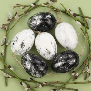 Пасхальные подвески Яйца - Modern Easter 6 см, 6 шт Breitner фото 4