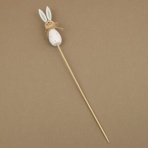 Пасхальное украшение на палочке Кролик Whity 35 см Breitner фото 2