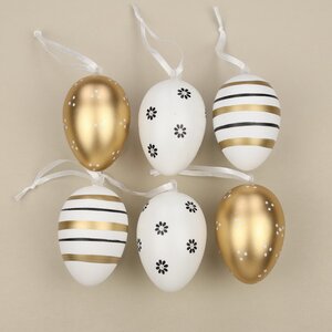 Пасхальные подвески Яйца - Glamorous Easter 6 см, 6 шт (Breitner, Германия). Артикул: 22-610