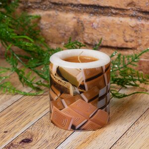 Декоративная арома-свеча Шоколад 8 см, 38 часов горения Омский Свечной фото 1