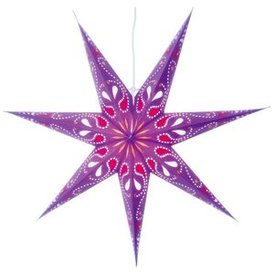 Светильник звезда из бумаги Starlight 70 см фиолетовая (Star Trading, Швеция). Артикул: 236-55