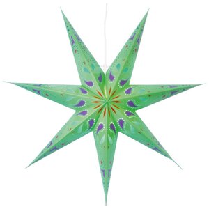 Светильник звезда из бумаги Starlight 70 см зеленая (Star Trading, Швеция). Артикул: 236-56
