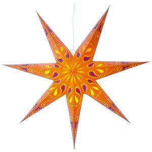 Светильник звезда из бумаги Starlight 70 см оранжевая (Star Trading, Швеция). Артикул: 236-57