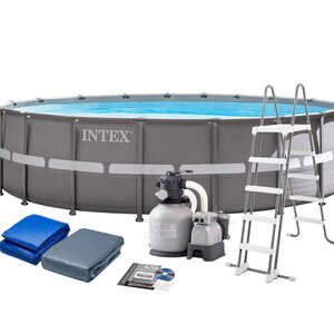 Каркасный бассейн 26330 Intex Ultra XTR Frame 549*132 см, песочный фильтр, аксессуары INTEX фото 4
