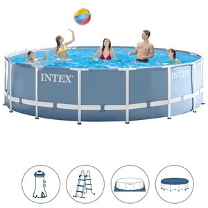 Каркасный бассейн Intex Prism Frame 457*107 см, картриджный фильтр, аксессуары INTEX фото 1