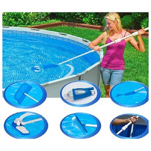 Набор для чистки бассейнов Deluxe, синий INTEX фото 1