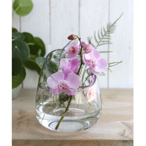 Декоративная ваза Корфу 13 см, стекло (Ideas4Seasons, Нидерланды). Артикул: 29273-1