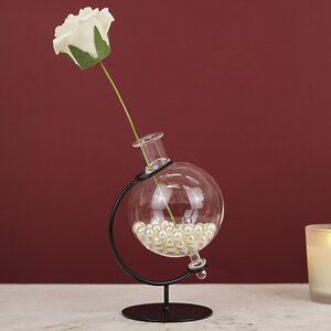 Стеклянная ваза для декора Мальсибер 14 см (Ideas4Seasons, Нидерланды). Артикул: 29291