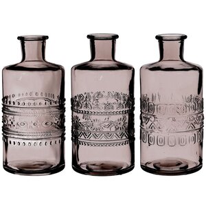 Набор стеклянных ваз Porto 15 см серый, 3 шт Ideas4Seasons фото 2