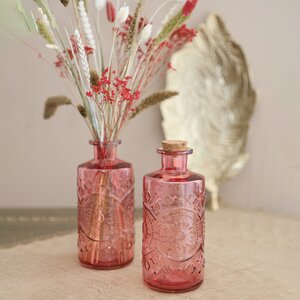 Стеклянная ваза-бутылка Berlin 21 см розовая Ideas4Seasons фото 4