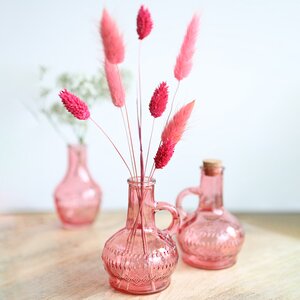 Стеклянная ваза-бутылка Milano 10 см розовая Ideas4Seasons фото 6