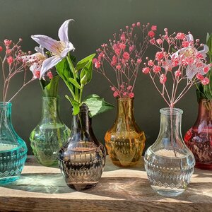 Стеклянная ваза-бутылка Milano 10 см прозрачная Ideas4Seasons фото 2