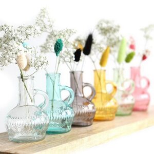 Стеклянная ваза-кувшин Milano 10 см розовая Ideas4Seasons фото 2