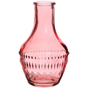 Стеклянная ваза-бутылка Milano 10 см розовая Ideas4Seasons фото 2