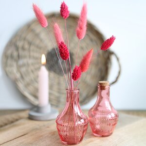 Стеклянная ваза-бутылка Milano 10 см розовая Ideas4Seasons фото 5
