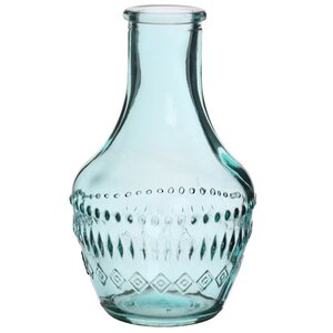 Стеклянная ваза-бутылка Milano 10 см голубая Ideas4Seasons фото 3