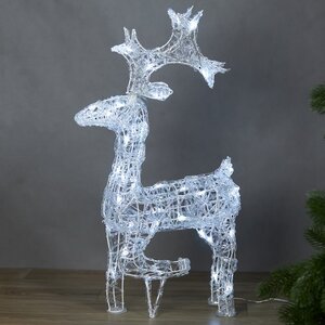 Светодиодный олень Клифтон 58 см, 40 холодных белых LED ламп, IP44 (Winter Deco, Россия). Артикул: 3060114