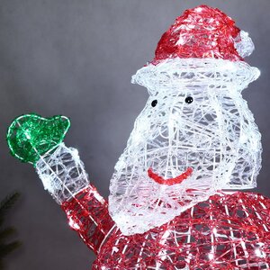 Светодиодный Санта Клаус - Сказочный Оптимист 75 см, 70 холодных белых LED ламп, IP44 Winter Deco фото 2