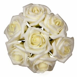 Искусственные розы для декора Lallita 18 см, 7 шт, кремовые Ideas4Seasons фото 2