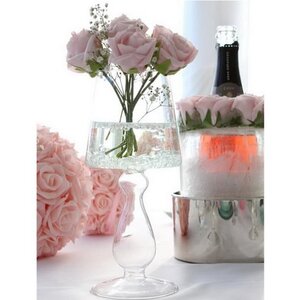 Искусственные розы для декора Lallita 18 см, 7 шт, нежно-розовые Ideas4Seasons фото 2