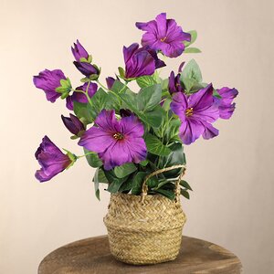 Искусственный цветок в горшке Petunia 35*20 см пурпурная Koopman фото 1