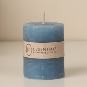 Декоративная свеча Рикардо 5*4 см голубая