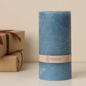 Декоративная свеча Рикардо 14*7 см голубая (Koopman, Нидерланды). Артикул: 420007310