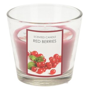 Ароматическая свеча Red Berries 8 см, в стеклянном стакане (Koopman, Нидерланды). Артикул: 420900180-1