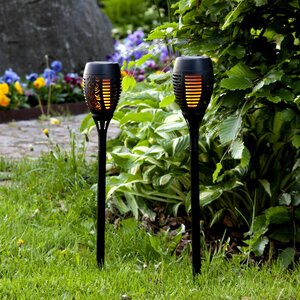 Садовые солнечные светильники Solar Arutua 50*9 см, 2 шт, с эффектом живого пламени, IP44 (Star Trading, Швеция). Артикул: 480-09