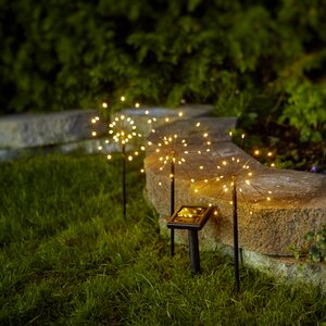 Садовые солнечные светильники Solar Firework 40*14 см, 90 теплых белых LED, 3 шт, IP44 (Star Trading, Швеция). Артикул: 480-58