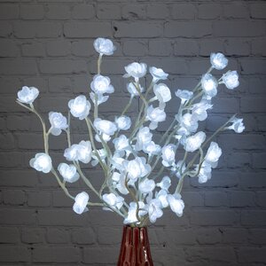 Светящийся букет Цветущая вишня 50 см, 60 холодных белых LED ламп (Kaemingk, Нидерланды). Артикул: ID12983
