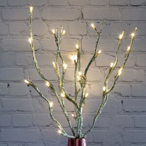 Светящаяся ветка Ористано 50 см золотая, 30 теплых белых LED ламп, на батарейках (Kaemingk, Нидерланды). Артикул: ID12991