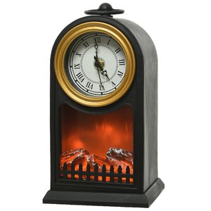 Декоративный камин с часами Comfy Time 27*15 см на батарейках (Kaemingk, Нидерланды). Артикул: ID69650