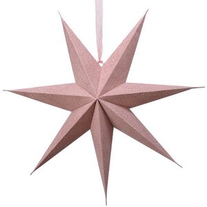 Бумажная звезда-фонарик Velvet Nova Pink 60 см (Kaemingk, Нидерланды). Артикул: ID69768