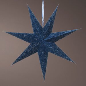 Светильник звезда из бумаги Velvet Ocean - Night Blue 60 см Kaemingk фото 1