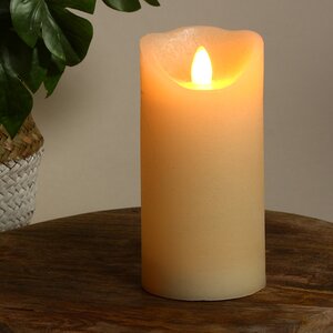 Светодиодная свеча с имитацией пламени Elody Beige 15 см, на батарейках, таймер (Kaemingk, Нидерланды). Артикул: ID75348