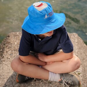 Детская панама Flapjackkids Акула и Аллигатор, размер М, от 2 до 4 лет (Flapjackkids, Канада). Артикул: 48700
