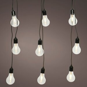 Гирлянда из лампочек Грозди в стиле Лофт, 12 теплых белых ламп, 3 м, черный ПВХ, соединяемая, IP44 Kaemingk фото 4