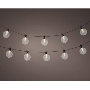 Гирлянда из лампочек Russula, 10 ламп, теплые белые LED, 4.5м, черный ПВХ, соединяемая, IP44 Kaemingk фото 4