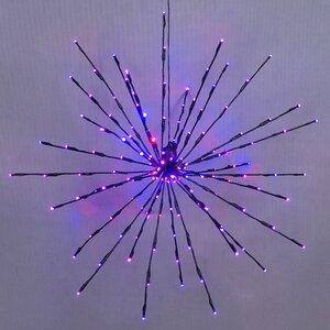 Светодиодный ежик Lumineo Dancing Lights 70 см, 150 теплых белых/разноцветных LED ламп, пульт управления, IP44 Kaemingk фото 7