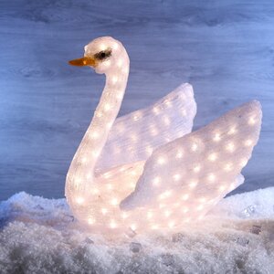 Акриловая фигура Белый Лебедь 67 см, 150 LED ламп, IP44 Kaemingk фото 1