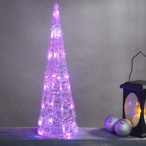 Светящаяся фигура Елка Cone Light 60 см, 30 разноцветных RGB LED ламп, IP44 (Kaemingk, Нидерланды). Артикул: 491044