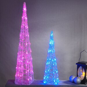 Светящаяся фигура Елка Cone Light 90 см, 50 разноцветных RGB LED ламп, IP44 Kaemingk фото 8
