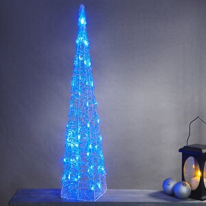 Светящаяся фигура Елка Cone Light 90 см, 50 разноцветных RGB LED ламп, IP44 (Kaemingk, Нидерланды). Артикул: 491045