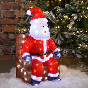 Светодиодная фигура Санта из Капеллена 60 см, 100 LED ламп, IP44 (Kaemingk, Нидерланды). Артикул: ID76764