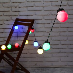 Гирлянда из лампочек Мона 40 ламп, разноцветные LED, 19.5 м, черный ПВХ, IP44 (Kaemingk, Нидерланды). Артикул: 492963