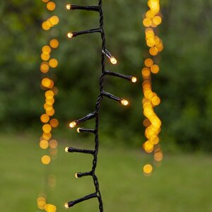 Гирлянда на дерево Каскад 80 см*6 шт, 192 теплые/экстра теплые LED лампы, черный ПВХ, IP44 Kaemingk фото 2