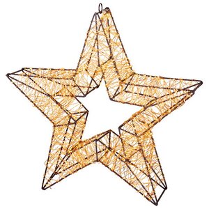 Светодиодное украшение Звезда Тессеус 38 см, 1500 теплых белых LED ламп, таймер, IP44 Kaemingk фото 2