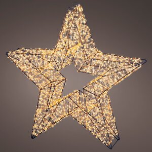 Светодиодное украшение Звезда Тессеус 58 см, 3000 теплых белых LED ламп, таймер, IP44 (Kaemingk, Нидерланды). Артикул: 496475